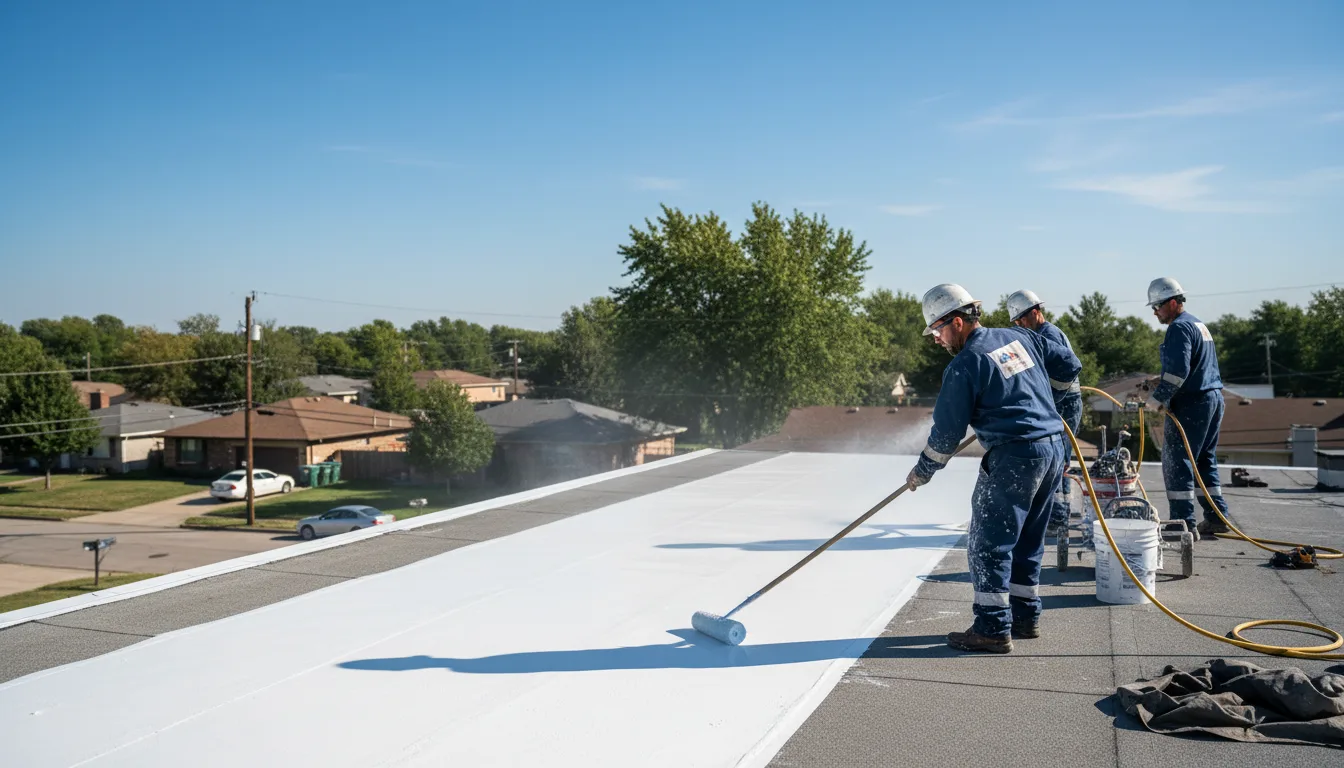 Commercial roof coating in West Warwick, RI near me